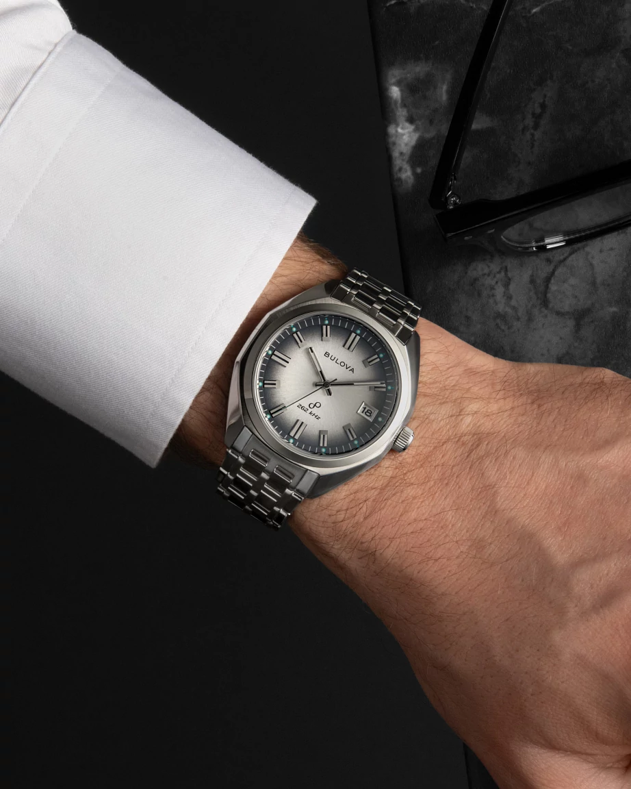Gray Dial Stainless Steel Bracelet Jet Star 96B472 | Bulova